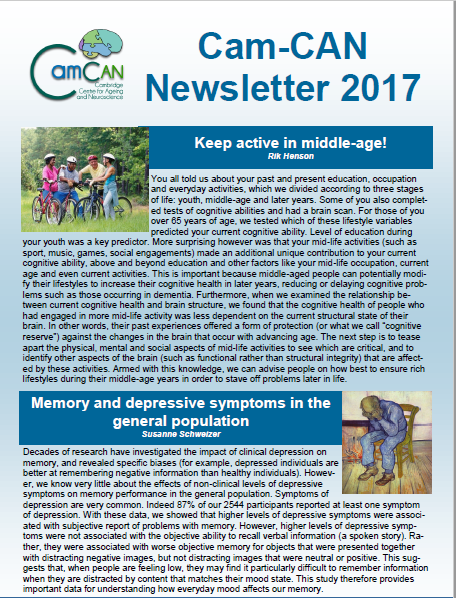 Cam-CAN Newsletter 2017